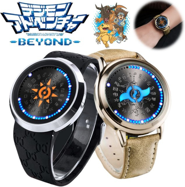 Bandai Armbanduhr Digimon Adventure Agumon Angewomon, Schwarz, Unisex - Bild 1