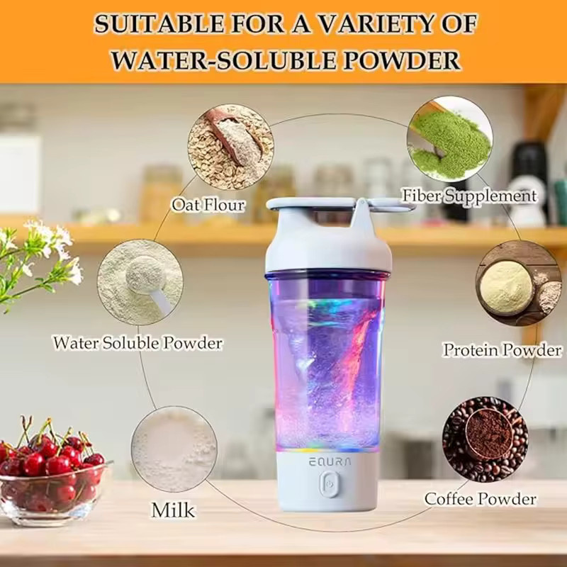 PLUZZ Elektrische Shaker-Flasche in Schwarz, 25 Unzen wiederaufladbarer USB-C Protein-Mixer aus BPA-freiem Kunststoff - Bild 3