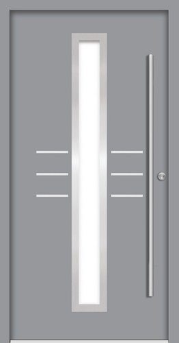 Splendoor Haustür OMIS Prime aus Aluminium in Verkehrs Grau mit Glaseinsatz, B: 100,0 cm, H: 210,0 cm, T: 7,0 cm - Bild 1