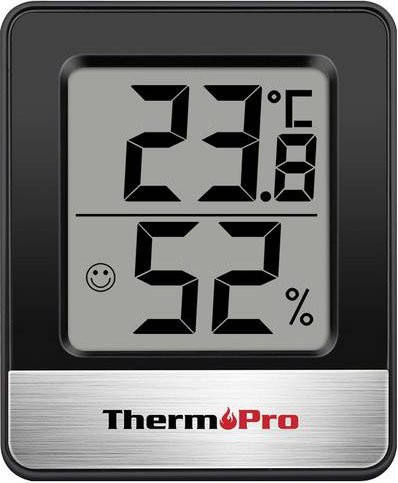 ThermoPro TP49B-3 Thermo-Hygrometer Set in Schwarz und Silber - Bild 1