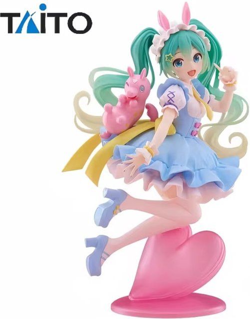 Bandai Hatsune Miku Anime Figur Kawaii Märchen Miku PVC Sammelmodell Mädchen mit Lollipop - Bild 1