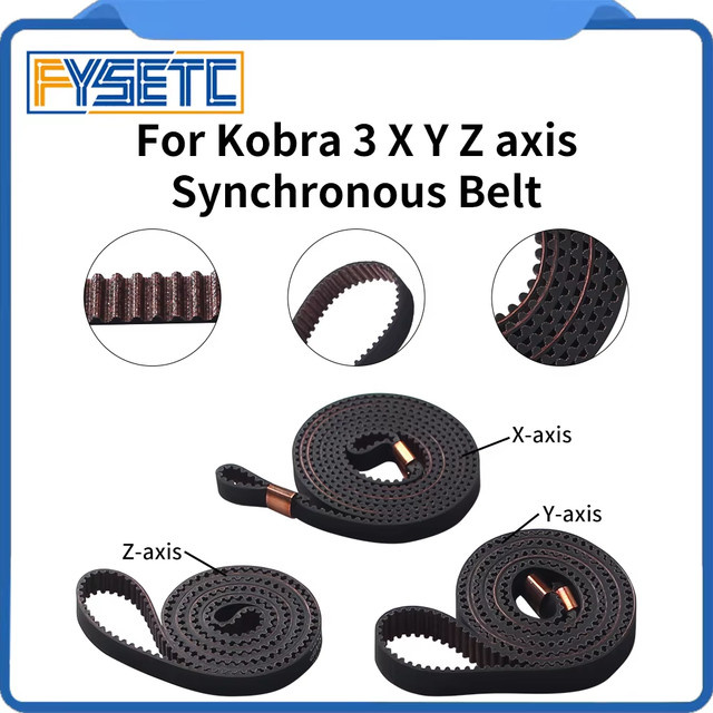 FYSETC Synchronriemen für Kobra 3 Combo X Y Z Ersatzteile, Farbe: Schwarz - Bild 1