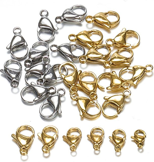 MINGXUAN Karabinerverschlüsse Edelstahl, goldfarben, 9–15 mm - Bild 1