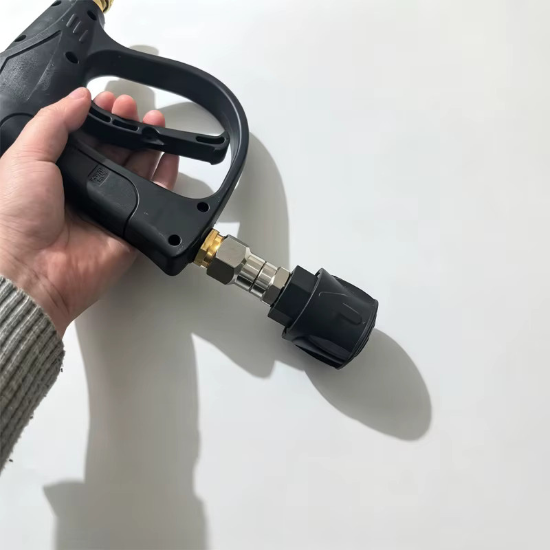 360 Grad Hochdruckreiniger-Drehgelenk mit Schnellkupplung und Anti-Tangle-Schwenkfunktion für Kärcher K2-K7, Lavor und Parkside, Schwarz/Braun - Bild 4