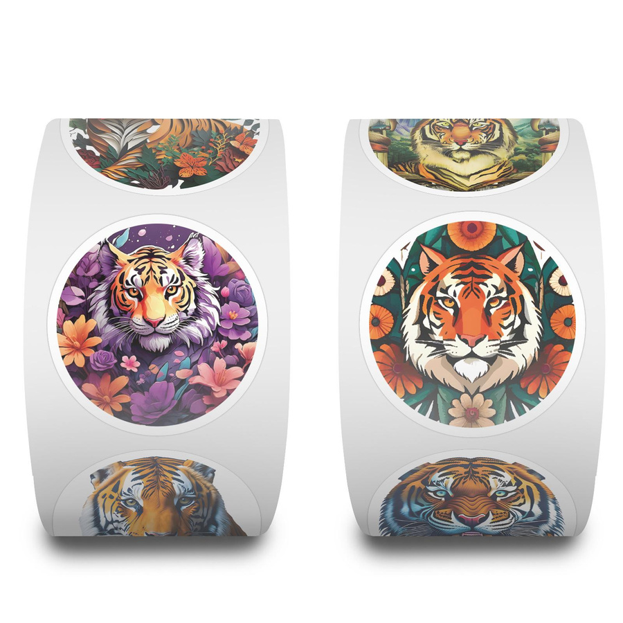 Tiger Tieraufkleber Rollen für Kinder multicolor - Bild 2