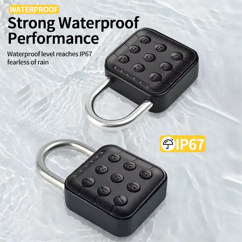 Tuya Bluetooth Smart Biometrisches Fingerabdruck-Türschloss in Schwarz mit IP67 Wasserdichtigkeit für Home und Travel - Bild 3