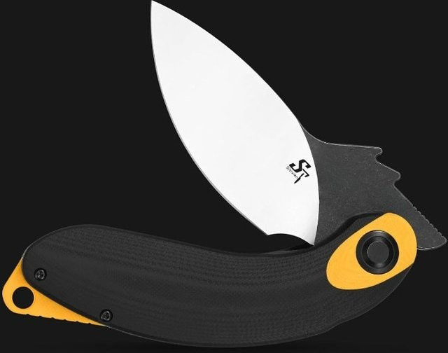 Sitivien Klappbares Taschenmesser mit AUS-10 Klinge in Schwarz für Outdoor, Camping und EDC - Bild 1