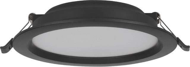 Eglo LED-Einbauspot Idun-E in Schwarz mit warmweißem Licht 4000K, Durchmesser: 16,6 cm, Höhe: 3,1 cm - Bild 1