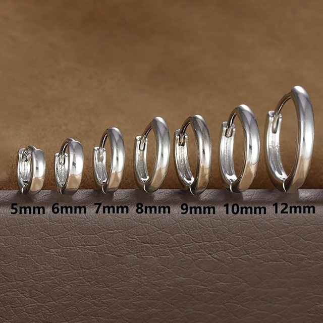 Creolen Edelstahl, Kristall Zirkonia, 12mm, Unisex - Bild 1