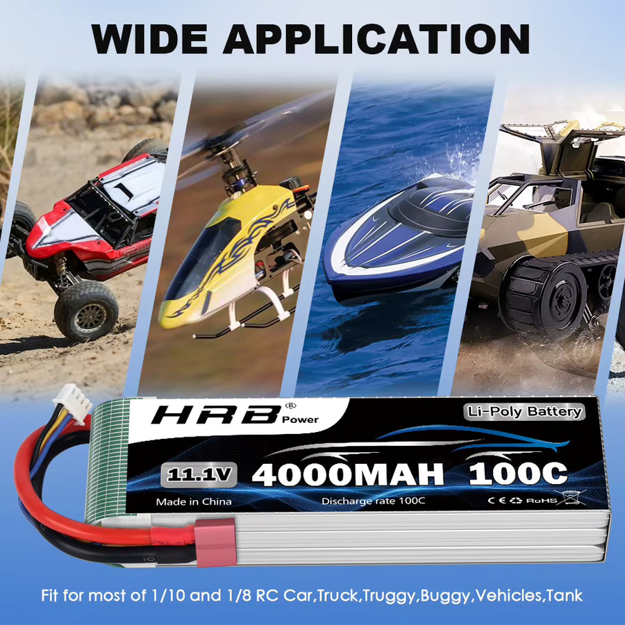 HRB 3S Lipo Batterie 11,1 v 4000 mah 100C, mit XT60 Stecker, 1-teiliges Set - Bild 4
