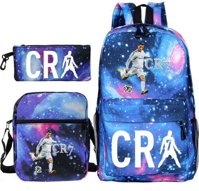 C Ronaldo 3-teiliges Schulset bestehend aus Schultasche, Rucksack und Federmäppchen in Multicolour - Bild 1