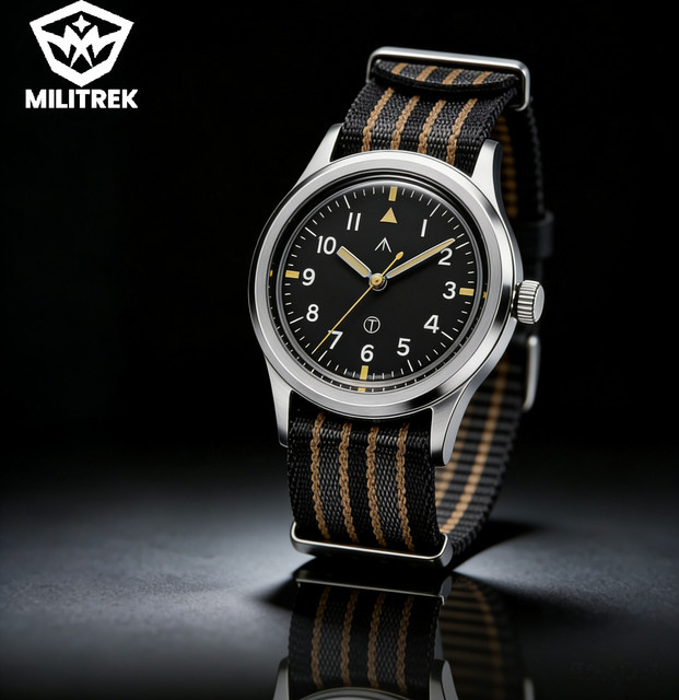 MILITREK Armbanduhr, Quarz, Edelstahl, 36 mm, Herren, Schwarz - Bild 1