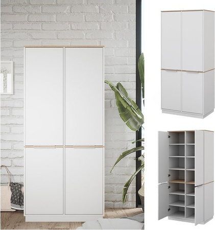 Vicco Schrank Betti 4-türig in Weiß, B/H: 82 x 179 cm