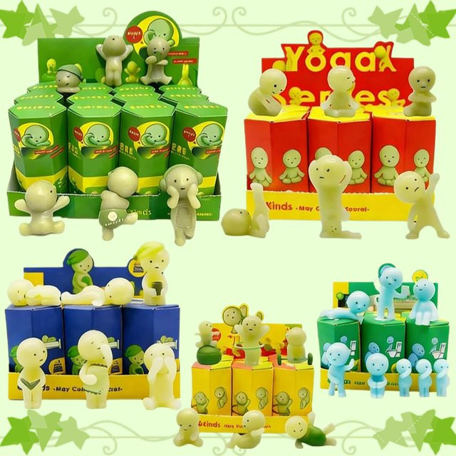 Bandai Leuchtende Grüne Puppen Blind Mystery Box, Actionfiguren, 5-teiliges Set - Bild 1