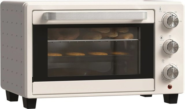 HOMCOM Minibackofen 21 l in Cremeweiß mit Drahtgestell, Backblech und 3 Kochmodi - Bild 1