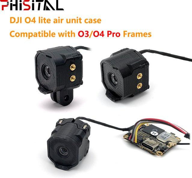 O4 Lite Air Unit Case in Schwarz, kompatibel mit O3 und O4 Pro Frames, inklusive Filterhalterung für deine DJI O4 FPV-Drohne - Bild 1