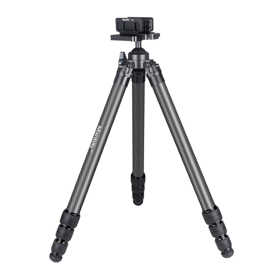 Manbily TS-364U3 Professionelles 4-teiliges Kohlefaser-Jagdstativ mit Sattelhalterung in Schwarz, maximale Belastbarkeit 20 kg - Bild 2