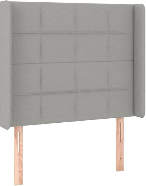 vidaXL LED Kopfteil Modern Hellgrau mit USB-Ladeport und integrierter Beleuchtung, B/T/H: 83 x 16 x 118/128 cm - Bild 1