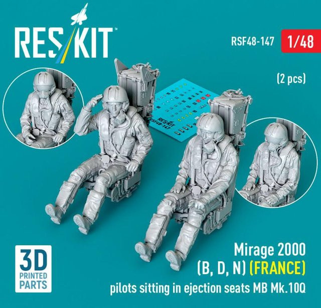 ResKit Models Mirage 2000 Piloten, 2-teiliges Set, Maßstab 1:48 - Bild 1