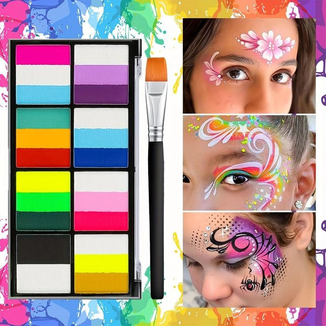 Gesichts- und Körperfarbenpalette, bunt - Bild 1