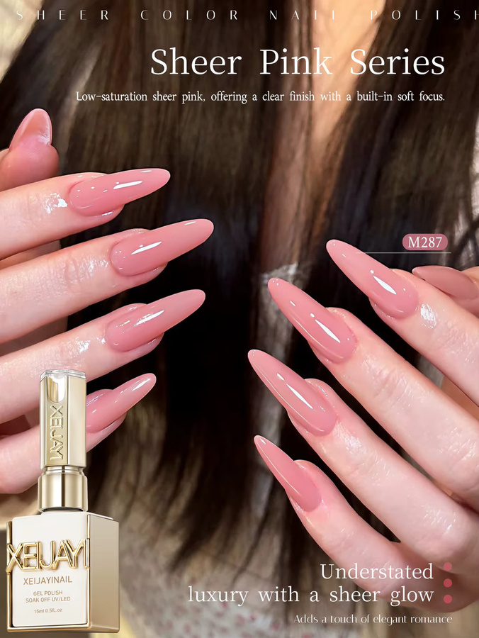 XEIJAYI Gel-Nagellack-Set, Pink, Glänzend, 15 ml - Bild 2