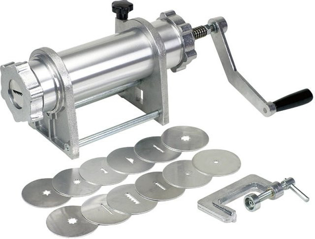 Schneider Gebäckspritze aus Aluminium mit Spritzbeutel und Düsen, Silber, L x B x H: 50 x 20 x 19 cm - Bild 1
