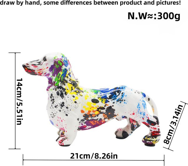 Kreatives Dackel Hunde Ornament von Yiran Furniture als moderne Weinregal Dekoration für Schreibtisch und Büro in verschiedenen Farben - Bild 1