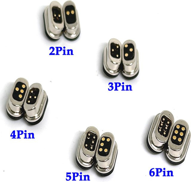 LAJQTAO Magnetischer Pogo-Pin Steckverbinder Wasserdicht 5V 2A mit 2,54mm Federkontakt Pitch - Bild 1