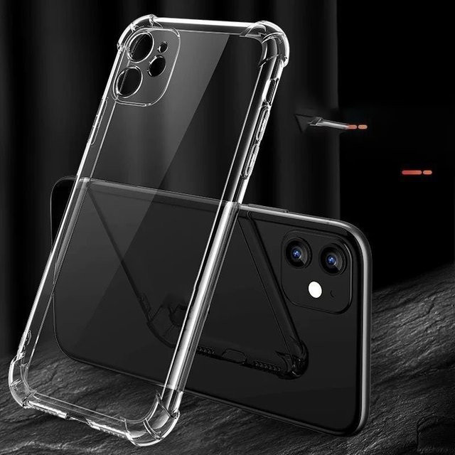 Stoßfeste TPU Schutzhülle für iPhone 17 16 15 14 13 12 11 Pro Max Mini Plus SE in Transparent - Bild 1