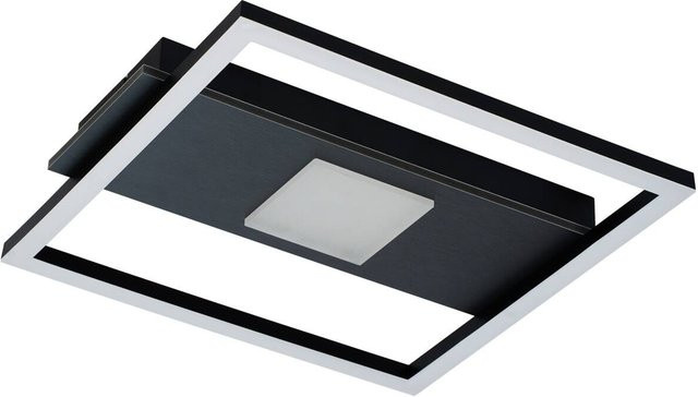 Pocoline LED-Deckenleuchte Quadra modern schwarz B/H/L: 33 x 6 x 36 cm - Bild 1