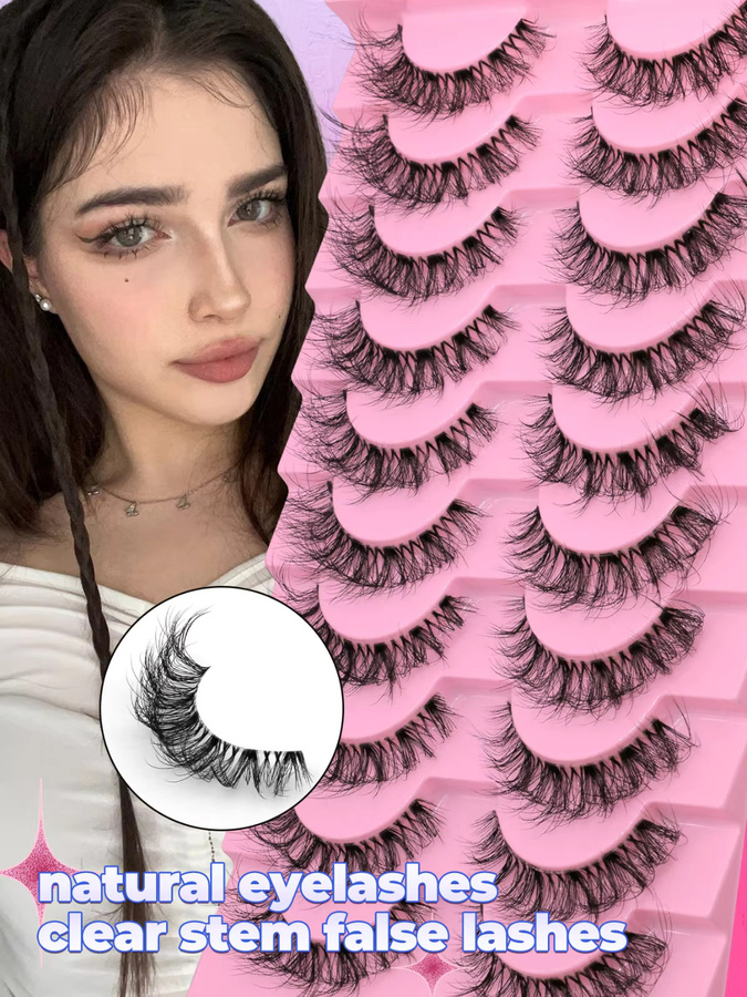 Veltrinay Falsche Wimpern, Katzenaugenwimpern, Wispy Lashes - Bild 6