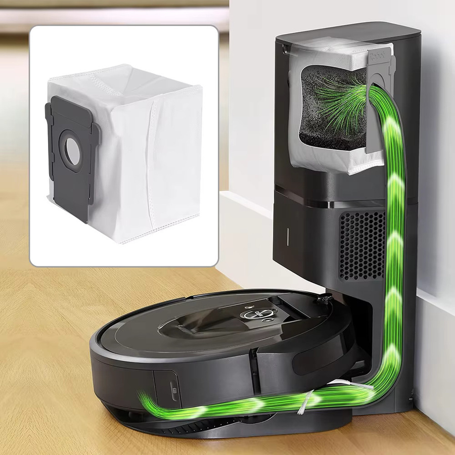 WINDNINJA Ersatz Staubbeutel in Weiß für iRobot Roomba i3 i3+ i4 i4+ i5 i5+ i7 i7+ i6+ i8+ j6+ j7+ j8 j9+ E5 E6 E7 S9 S9+ - Bild 3