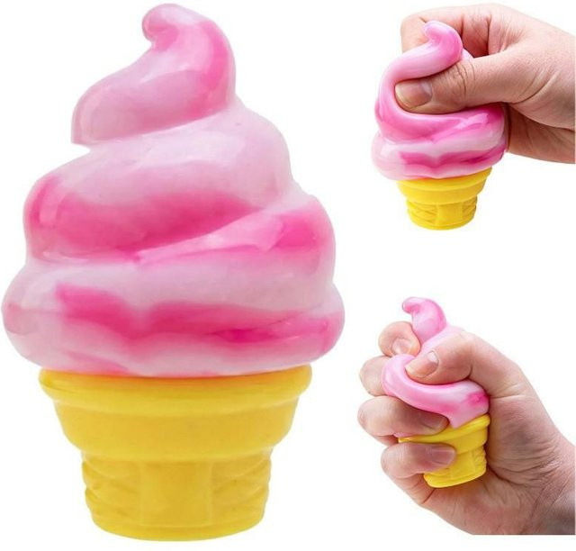 Schylling NeeDoh Pizza, Sensorisches Fidget Stressabbau Knetwürfel, pink - Bild 1