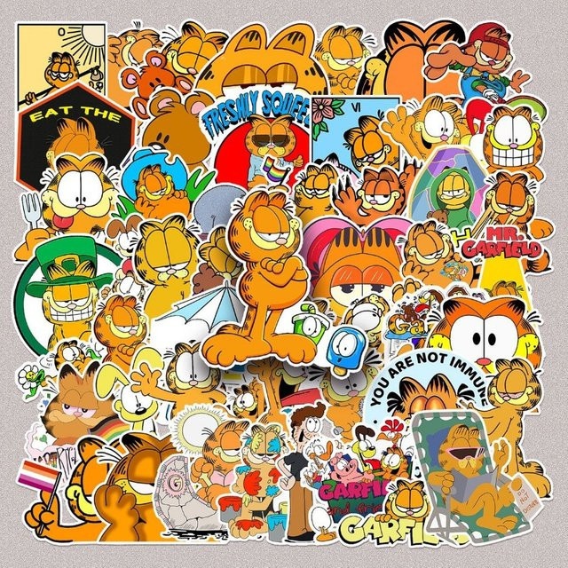 Garfield Aufkleber, 50-teiliges Set, multicolor - Bild 1