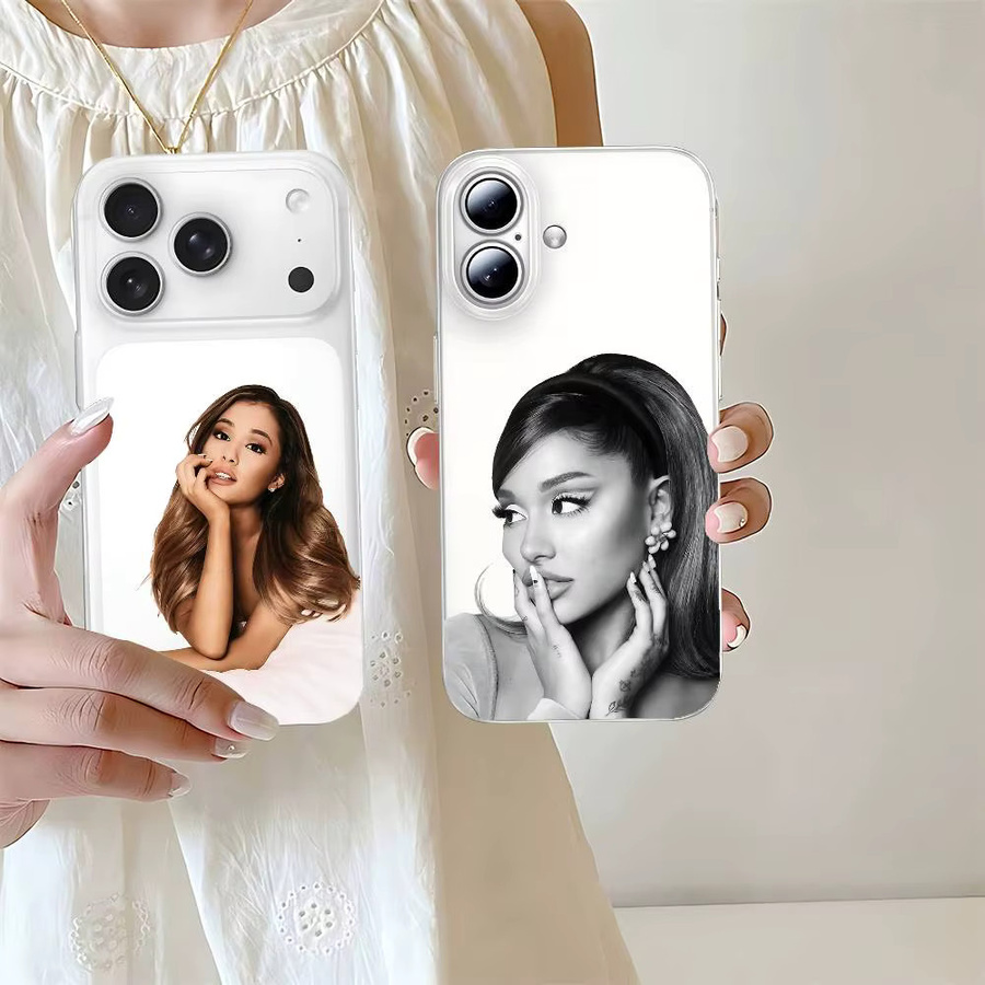 A-Ariana G-Grande Sänger Handyhülle transparente stoßfeste Silikonhülle für iPhone 17 16 15 14 13 12 11 Pro Max Mini Plus - Bild 5