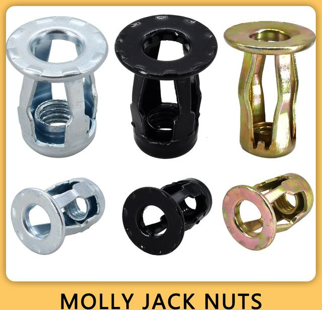 HUI JI Expansionsnietmuttern aus verzinktem Stahl in Silber, M4 M5 M6 M8 Set - Bild 1