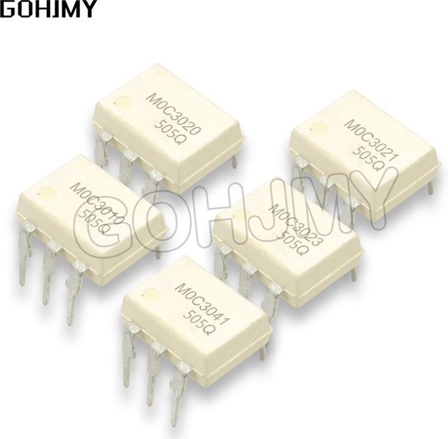 GOHJMY 10 Stück Optokoppler IC Chipsatz DIP6 in Weiß für moc3010 moc3020 moc3021 moc3022 moc3023 moc3041 moc3043 moc3052 moc3061 moc3062 moc3063 - Bild 1
