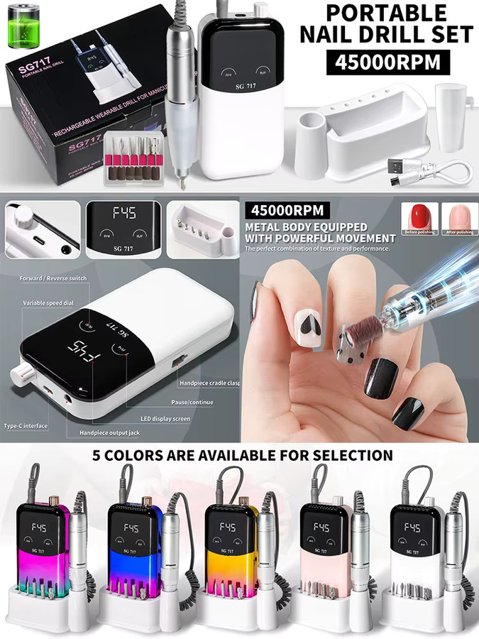 MOSKANY Elektrische Nagelfeile, Weiß, Unisex - Bild 6