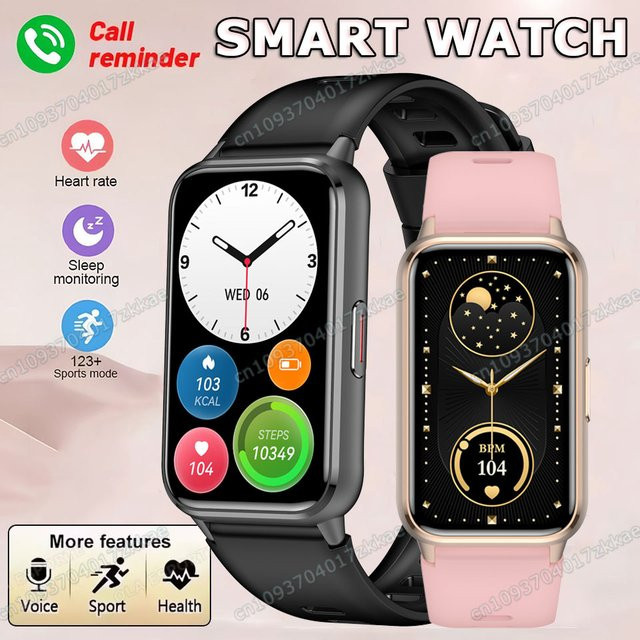 Ola Esporte Smartwatch HW12 für Damen mit Herzfrequenz-, Blutdruck- und SpO2-Messung, Schlafmonitoring, Bluetooth-Anruffunktion und Wasserdichtigkeit - Bild 1