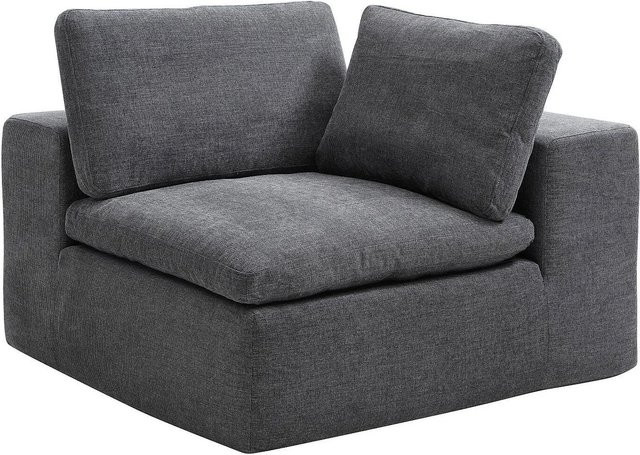 Vente-unique Sessel Cortoline mit gerader Rückenlehne in Anthrazitgrau, Höhe: 112 cm - Bild 1