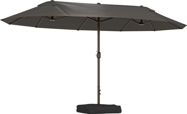 Outsunny Doppel-Sonnenschirm für Garten und Balkon, rechteckig, grau, B: 4,6 m x T: 2,7 m x H: 2,7 m - Bild 1