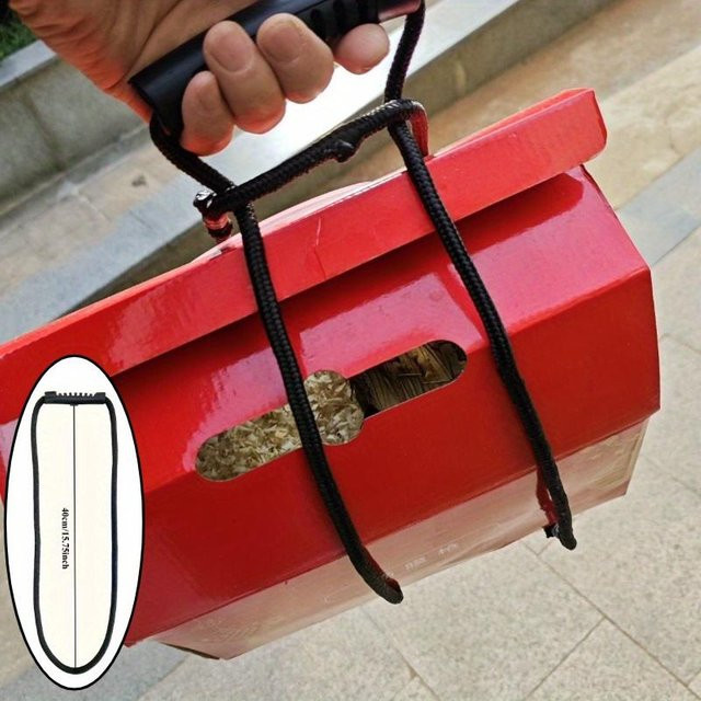 LChome Kabel- und Schlauchorganisator mit Griff, Wandhalterung aus Nylon, Schwarz, Breite: 40 cm - Bild 1