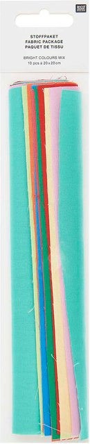 Rico Design Stoffpaket Bright Colours Mix zum Besticken in Multicolour - Bild 1