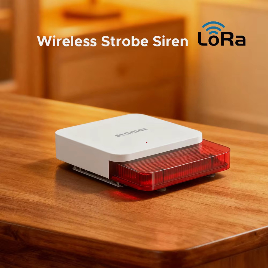 Staniot LoRa Smart Home Sirenen-Alarmanlage in Weiß mit 115dB Lautstärke und 500m Reichweite, kompatibel mit Secpanel 7 Pro - Bild 3