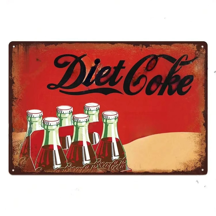 Dekoratives Blechschild Potdemiel Kohlensäurehaltige Soda Getränke im Shabby Vintage Stil, Wanddekoration aus Metall, Mehrfarbig, Breite: 20,0 cm, Höhe: 9,0 cm - Bild 2