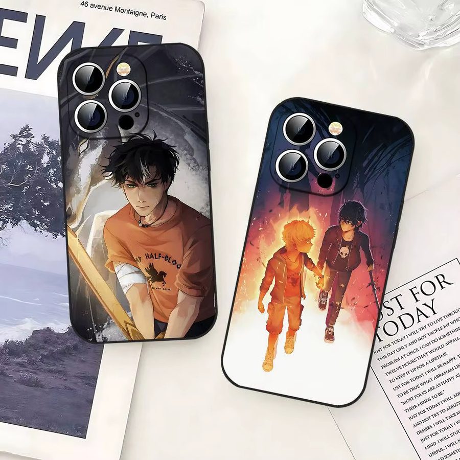 Handyhülle Anime Percy Jackson in Schwarz für iPhone 17, 16, 15, 14, 13, 11 Pro Max, Plus, X, XR, XS Max und Mini - Bild 2