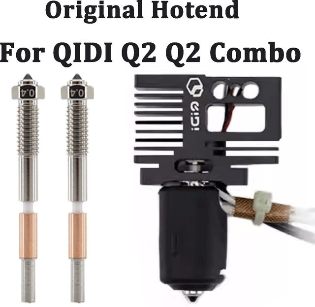 Original QIDI Hotend Bimetall Ersatz-Düse für QIDI Q2 und Q2 Combo 3D Drucker in Silber mit Düsenstärken 0,2mm, 0,4mm, 0,6mm und 0,8mm - Bild 1
