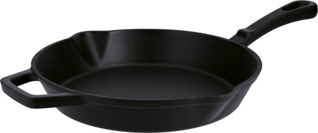 SILVERCREST® Premium-Gusseisenpfanne als Grillpfanne, Schwarz, emailliert - Bild 1