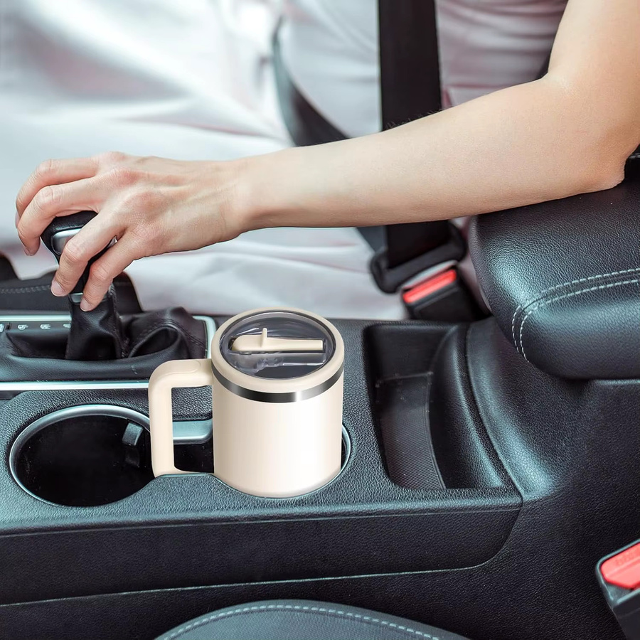 Kemorii Ersatzdeckel mit auslaufsicherem Flip Straw für 40oz Stanley Tumbler in Rot - Bild 3
