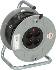 Brennenstuhl Kabeltrommel AK 260, 50 m, H05VV-F 3G1,5, Schwarz-Grau - Bild 1